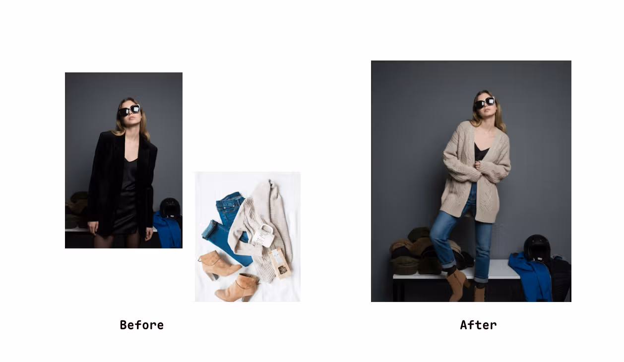 Make model try on those Clothes